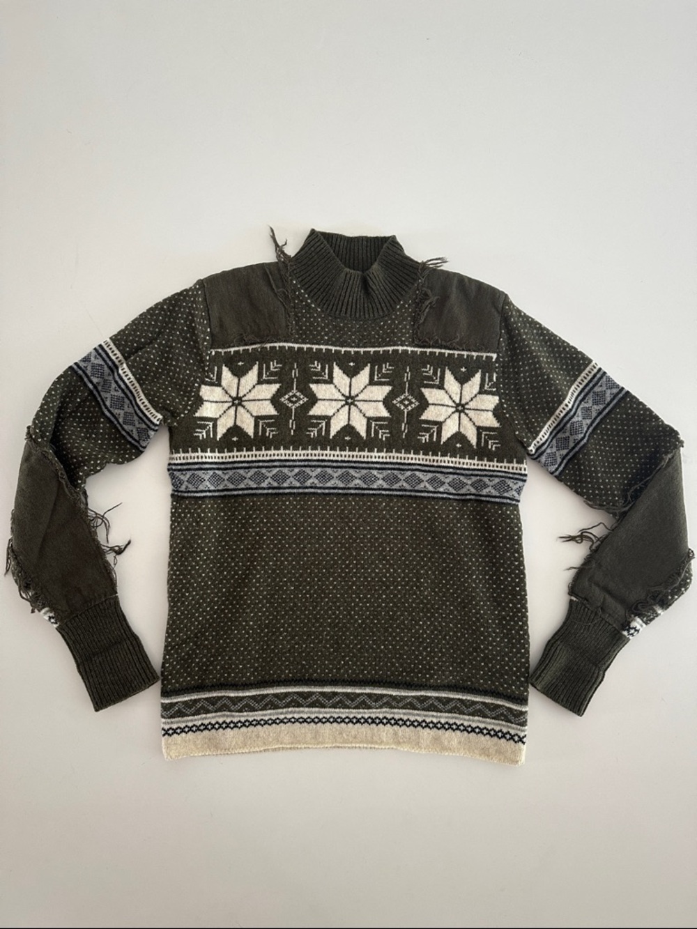 COMME des GARCONS x JUNYA WATANBE Green Crewneck Sweater